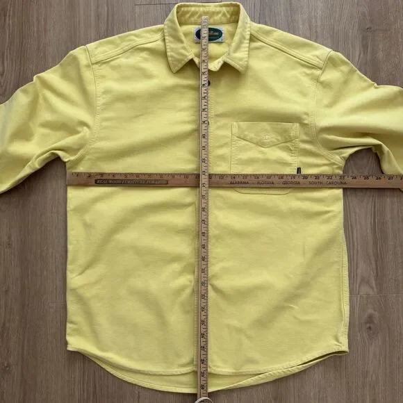 Vintage 80s R.M. Williams Button Up Field Shirt Mens L Yellow Heavyweight - Picture 8 of 9